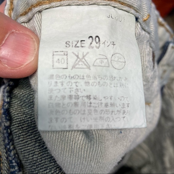 LEVI’S Sz 29 x 32 White  Label Distressed Jeans - Picture 5 of 5